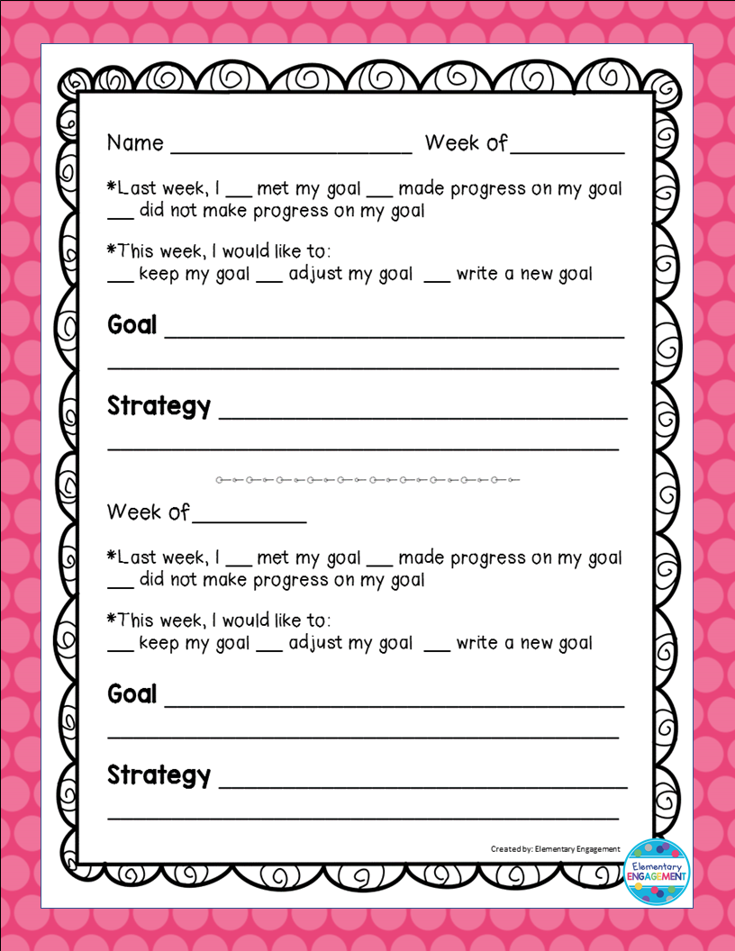 Use this free form to help your students' track their goals.