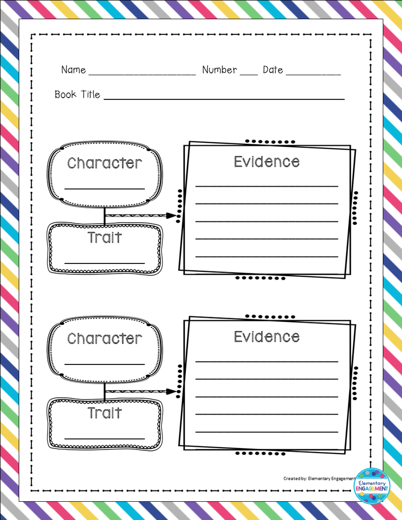 Free graphic organizer for character traits!
