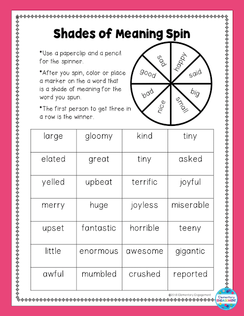 Free Shades of Meaning Spin!