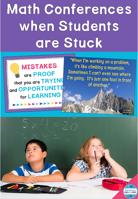 This posts shares strategies for math conferences when students are stuck.