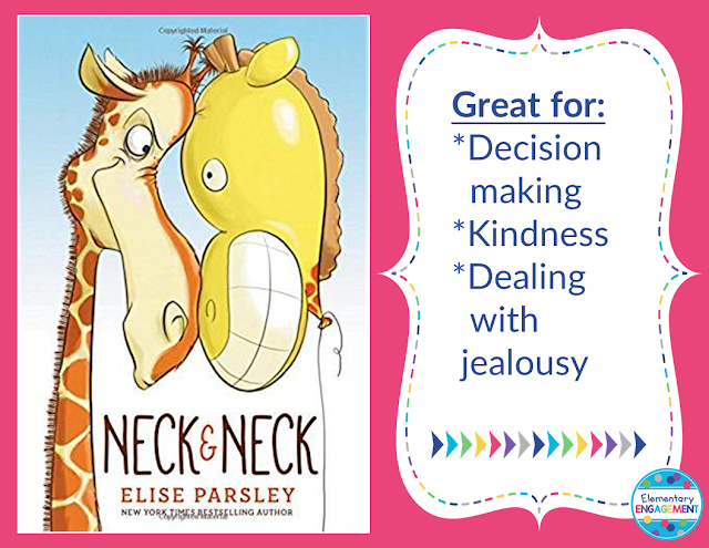 Neck & Neck is a great book about making decisions and dealing with jealousy.  It makes a great read aloud for the beginning of the year!