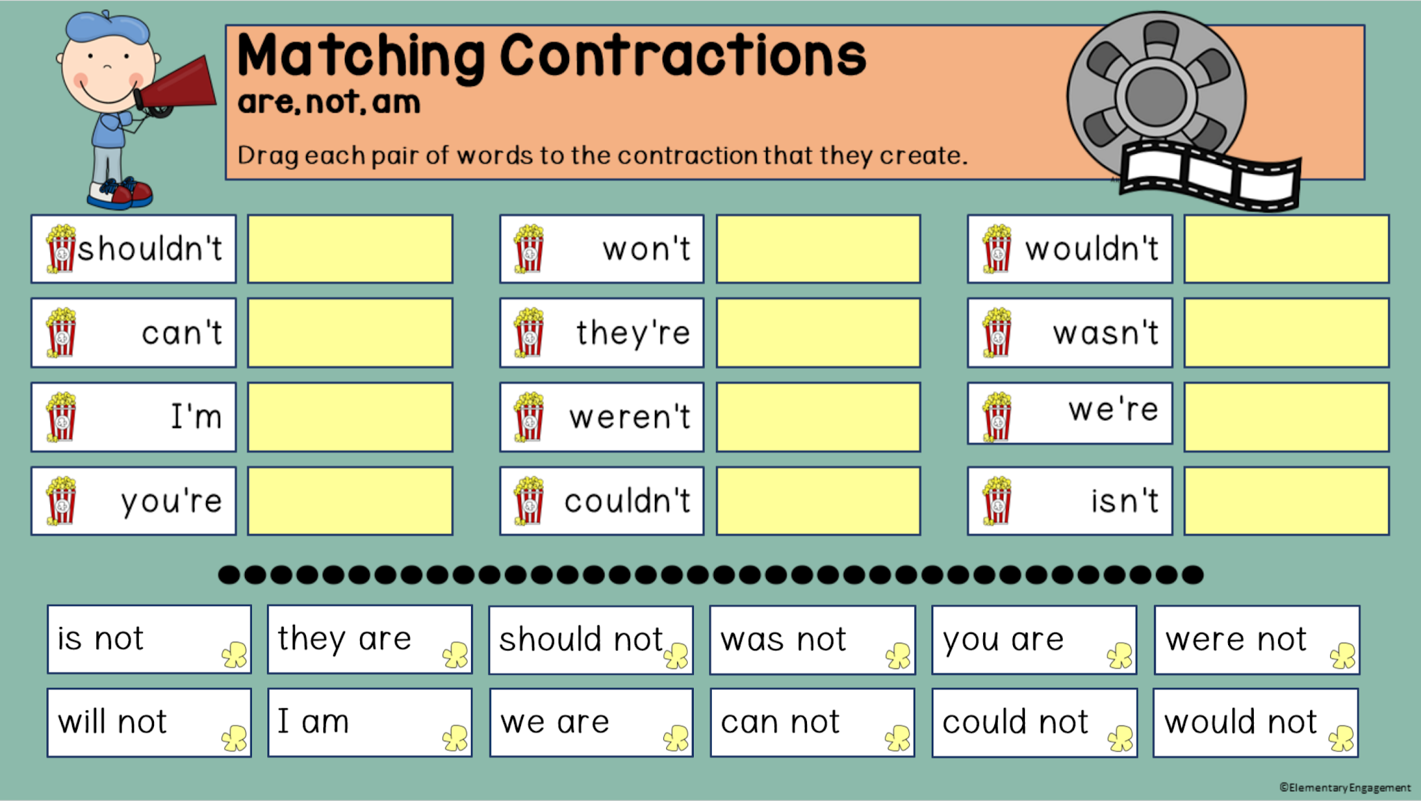Awesome resources for contractions using Google Classroom