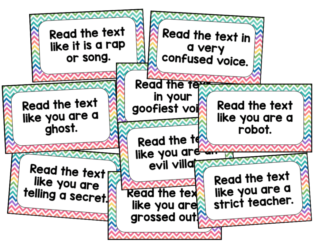 These voice cards are wonderful for oral reading fluency practice!