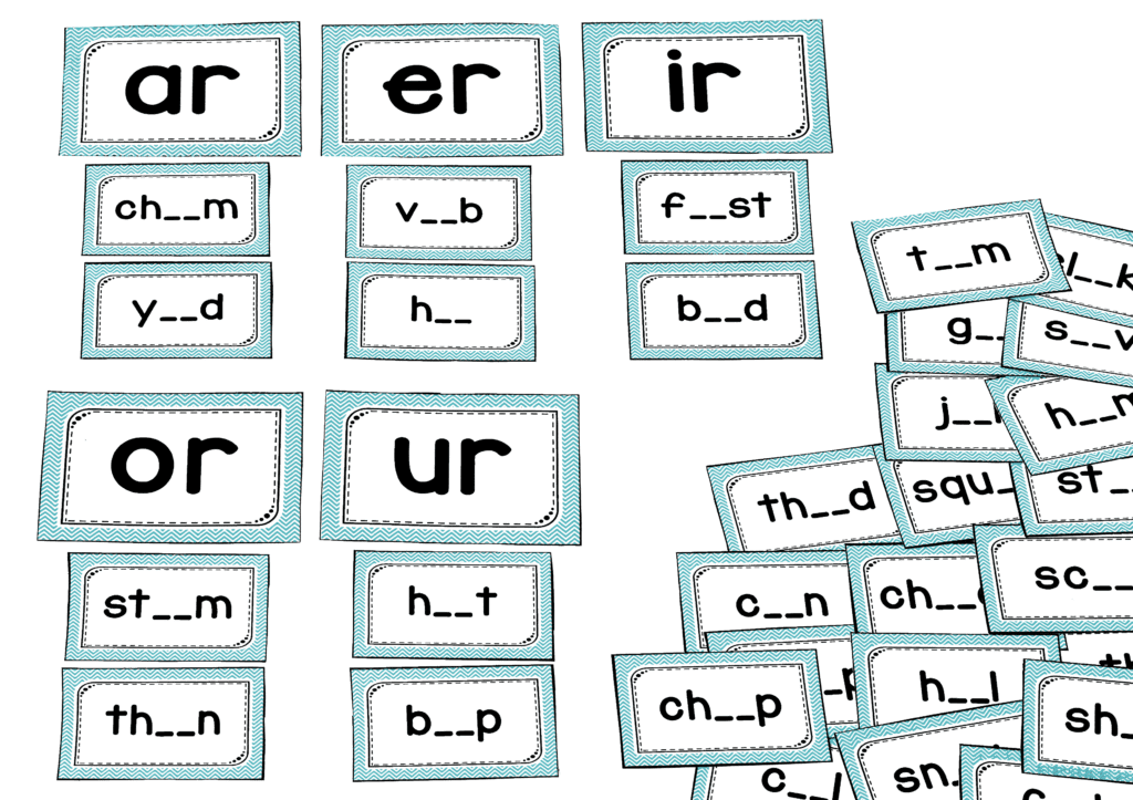 R-controlled vowel activity sorting center