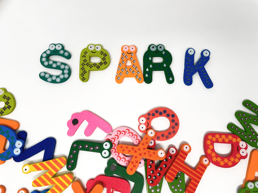 Magnetic letters are a great way to practice phonics skills.